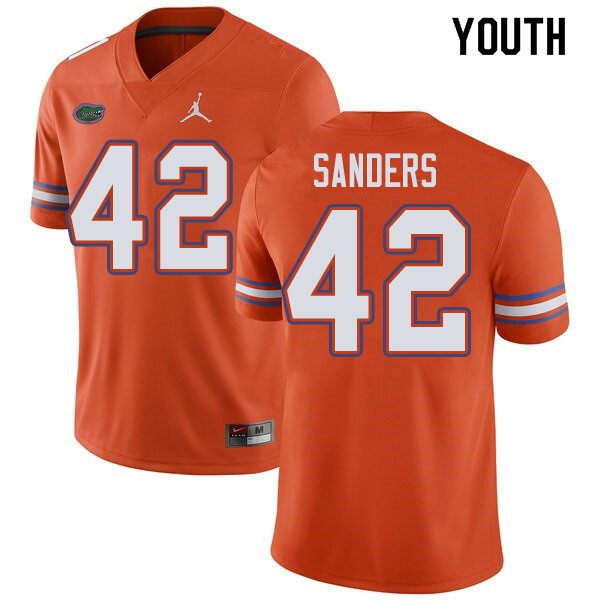 Jordan Brand Youth #42 Umstead Sanders Florida Gators College Football Jerseys Orange